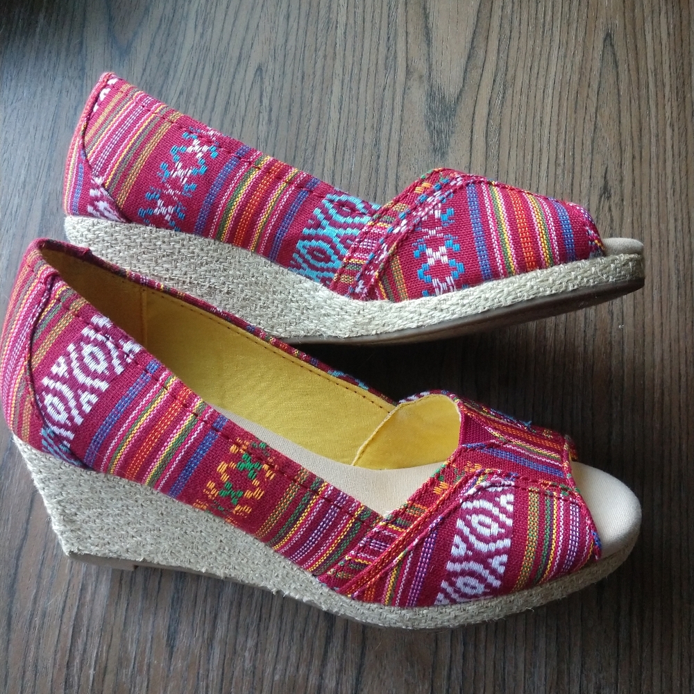 Sonoma women's high heel wedge boho 8.5